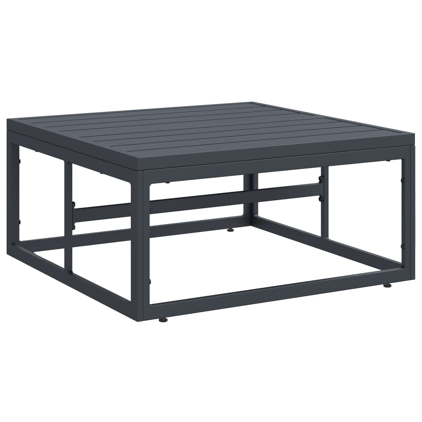 Garden Sofa Set with Cushion 7 pcs Black Steel