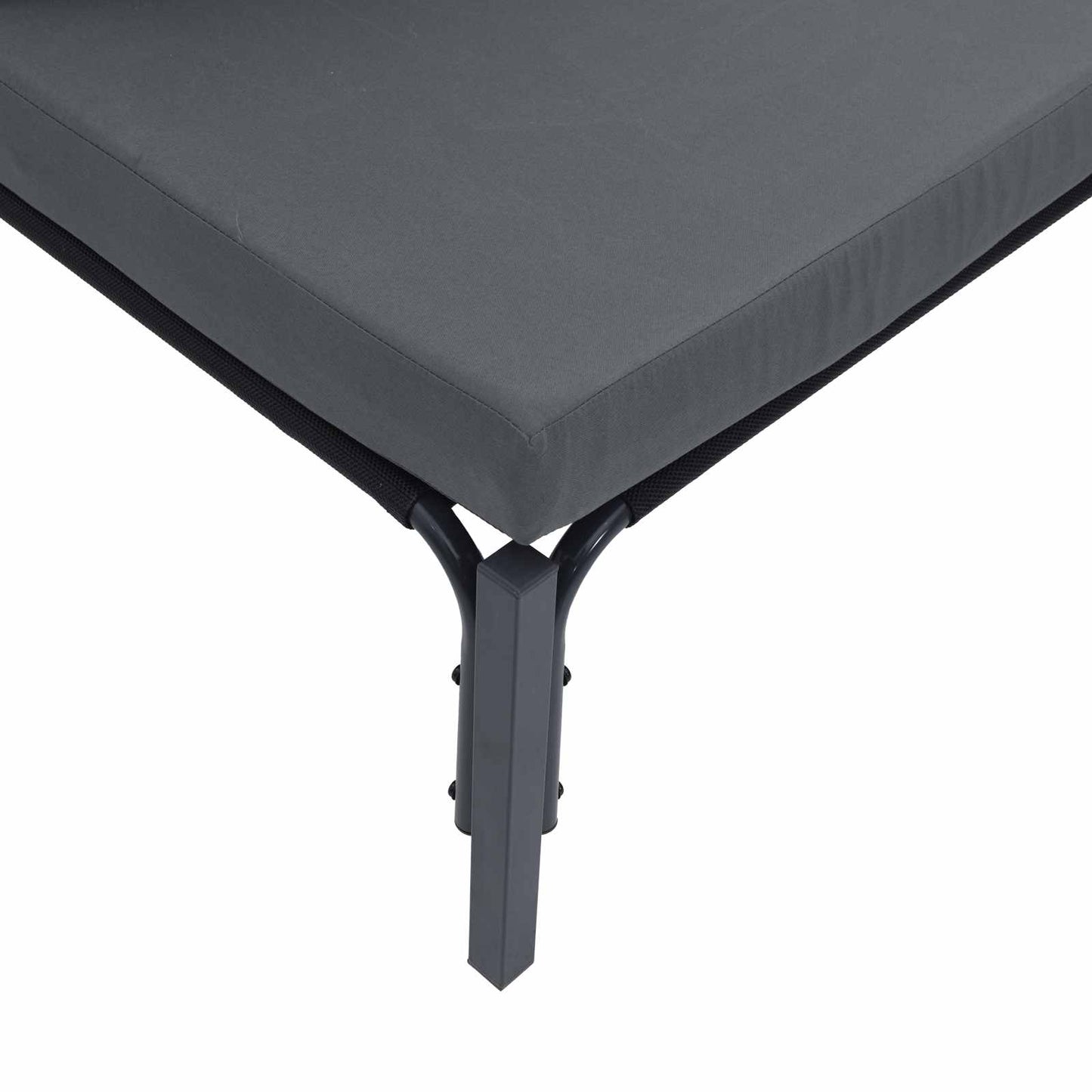 Garden Sofa Set with Cushion 5 pcs Black Steel