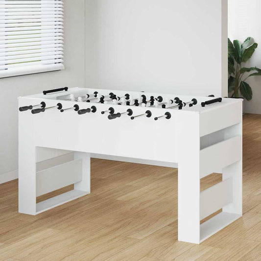 Foosball Table White 146.5 x 74 x 85 cm Engineered Wood
