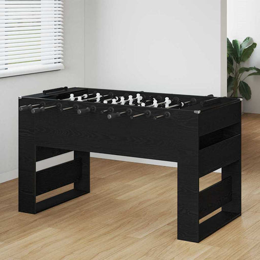 Foosball Table Black Oak 146.5 x 74 x 85 cm Engineered Wood