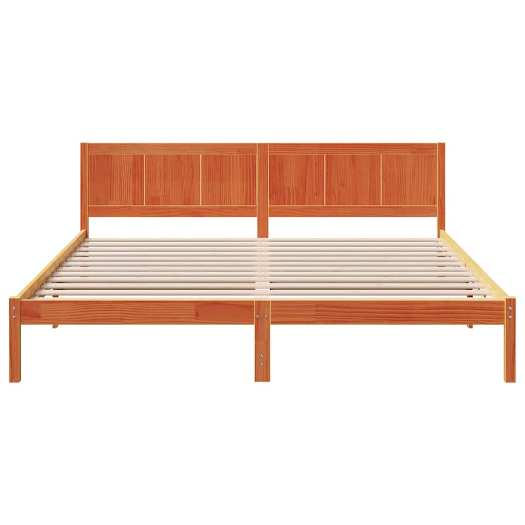 Bed Frame Brown 180 x 200 cm Solid Pine wood
