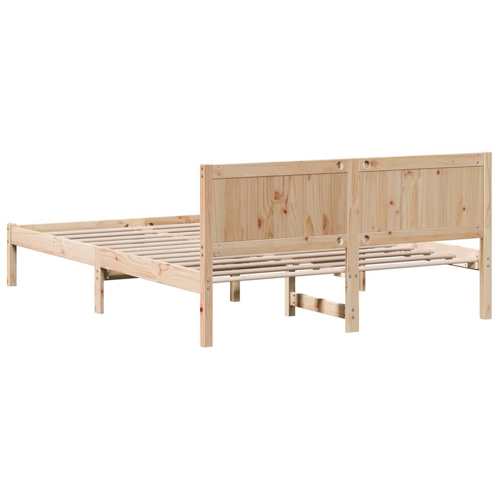 Bed Frame Brown 160 x 200 cm Solid Pine wood