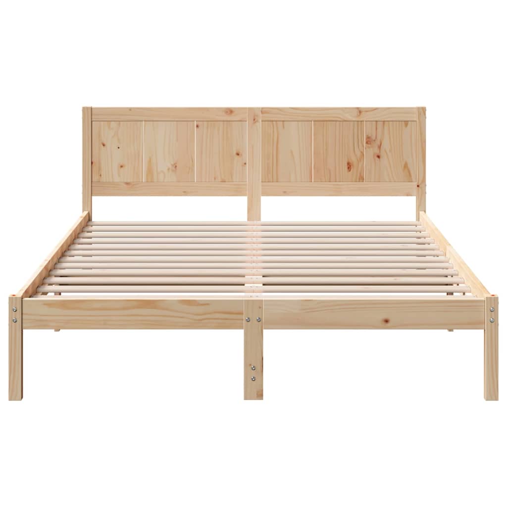 Bed Frame Brown 160 x 200 cm Solid Pine wood