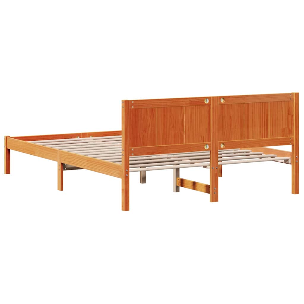 Bed Frame Brown 150 x 200 cm Solid Pine wood