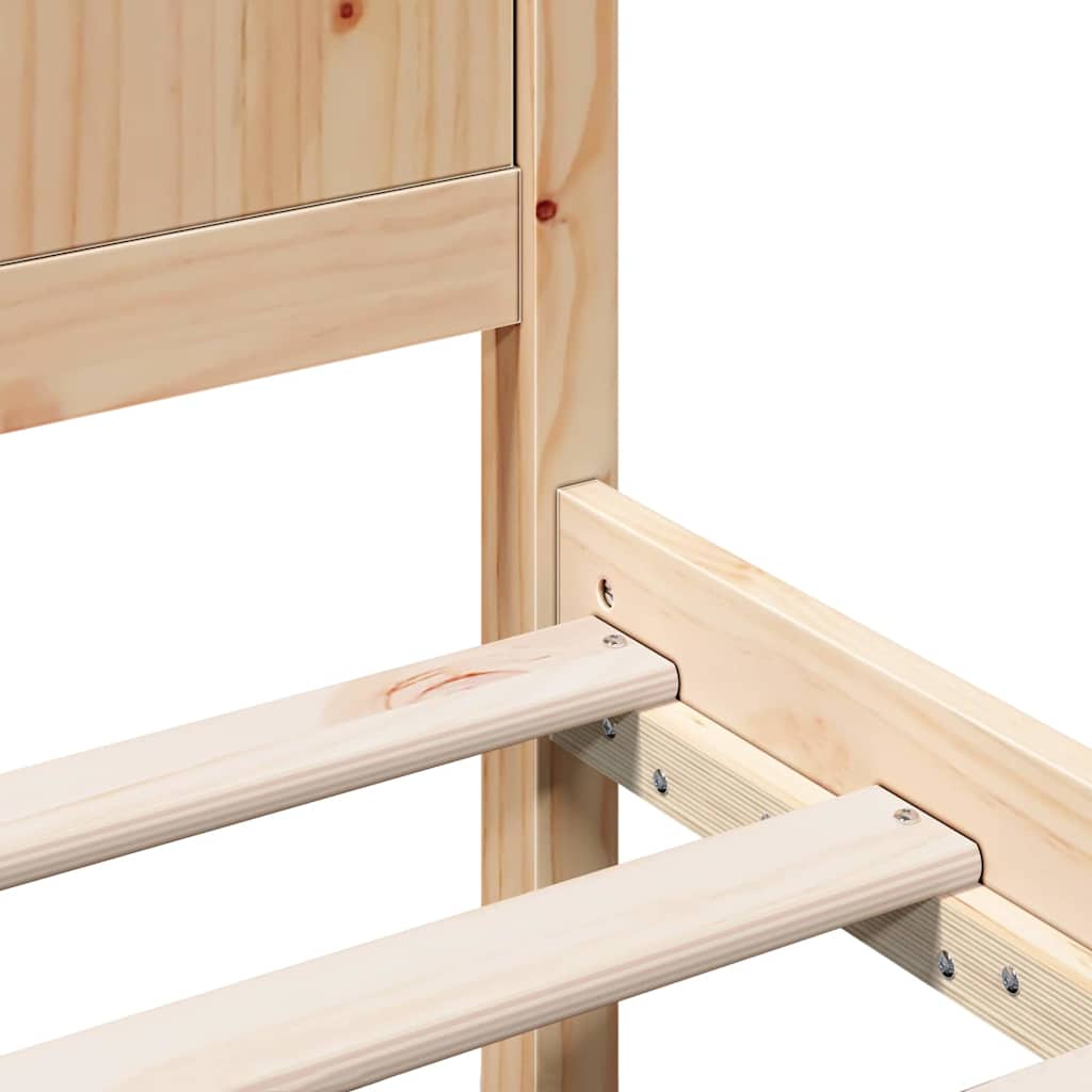 Bed Frame Brown 120 x 200 cm Solid Pine wood
