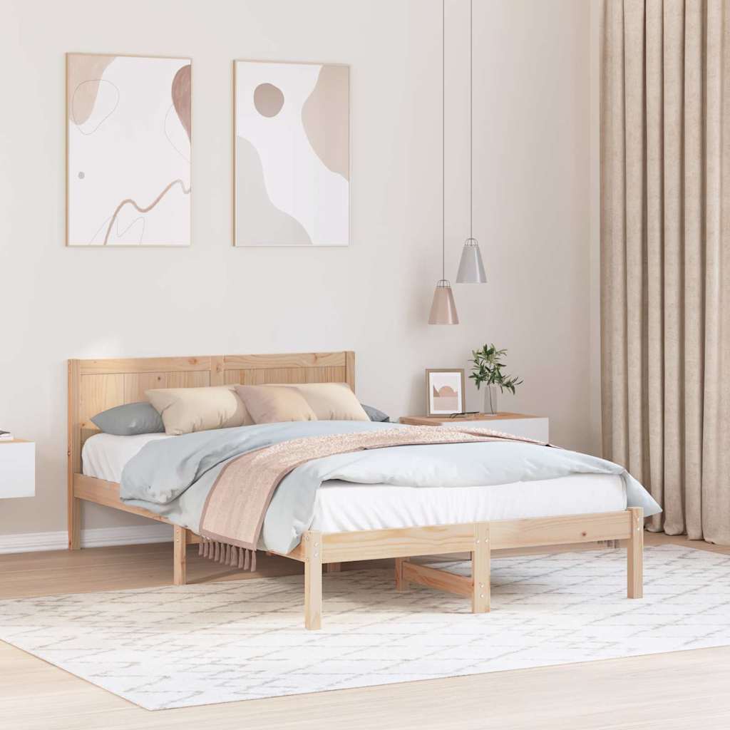 Bed Frame Brown 120 x 200 cm Solid Pine wood
