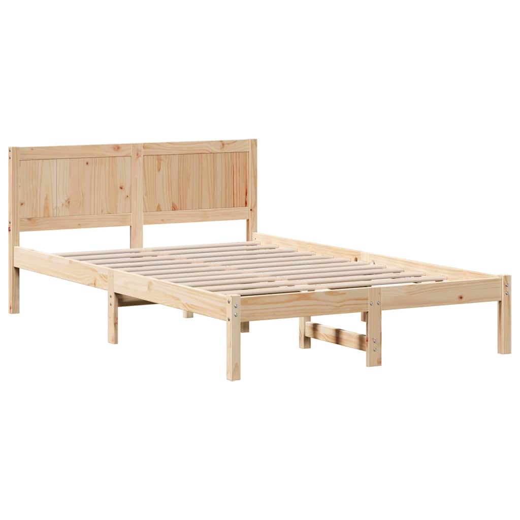 Bed Frame Brown 140 x 190 cm Solid Pine wood