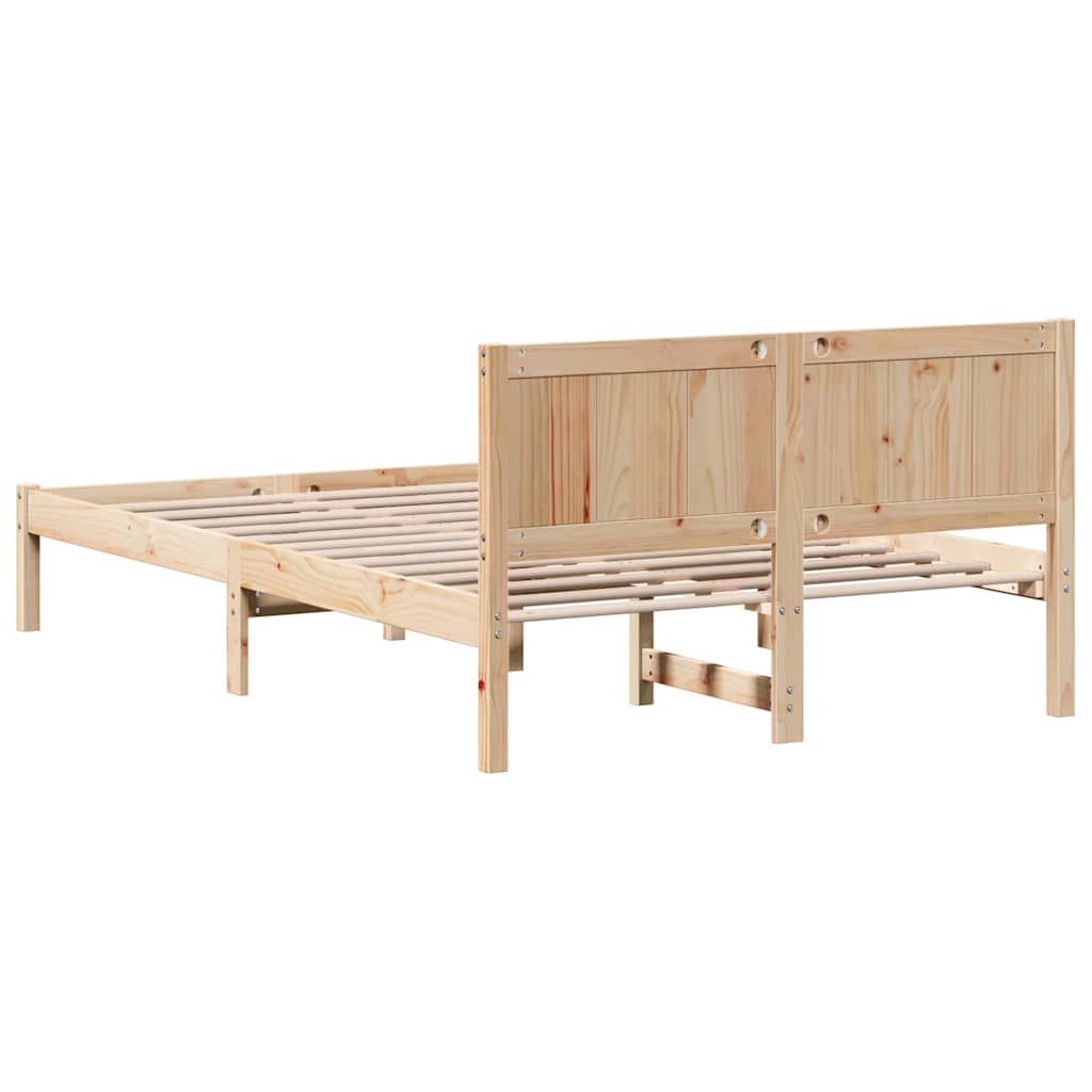 Bed Frame Brown 120 x 190 cm Solid Pine wood