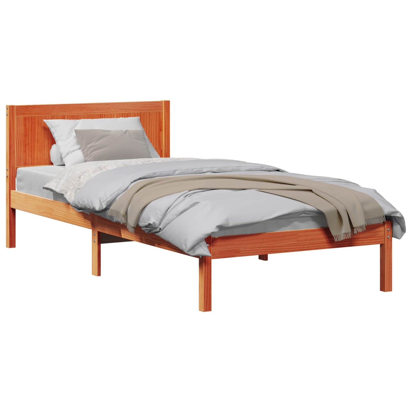 Bed Frame Brown 80 x 200 cm Solid Pine wood
