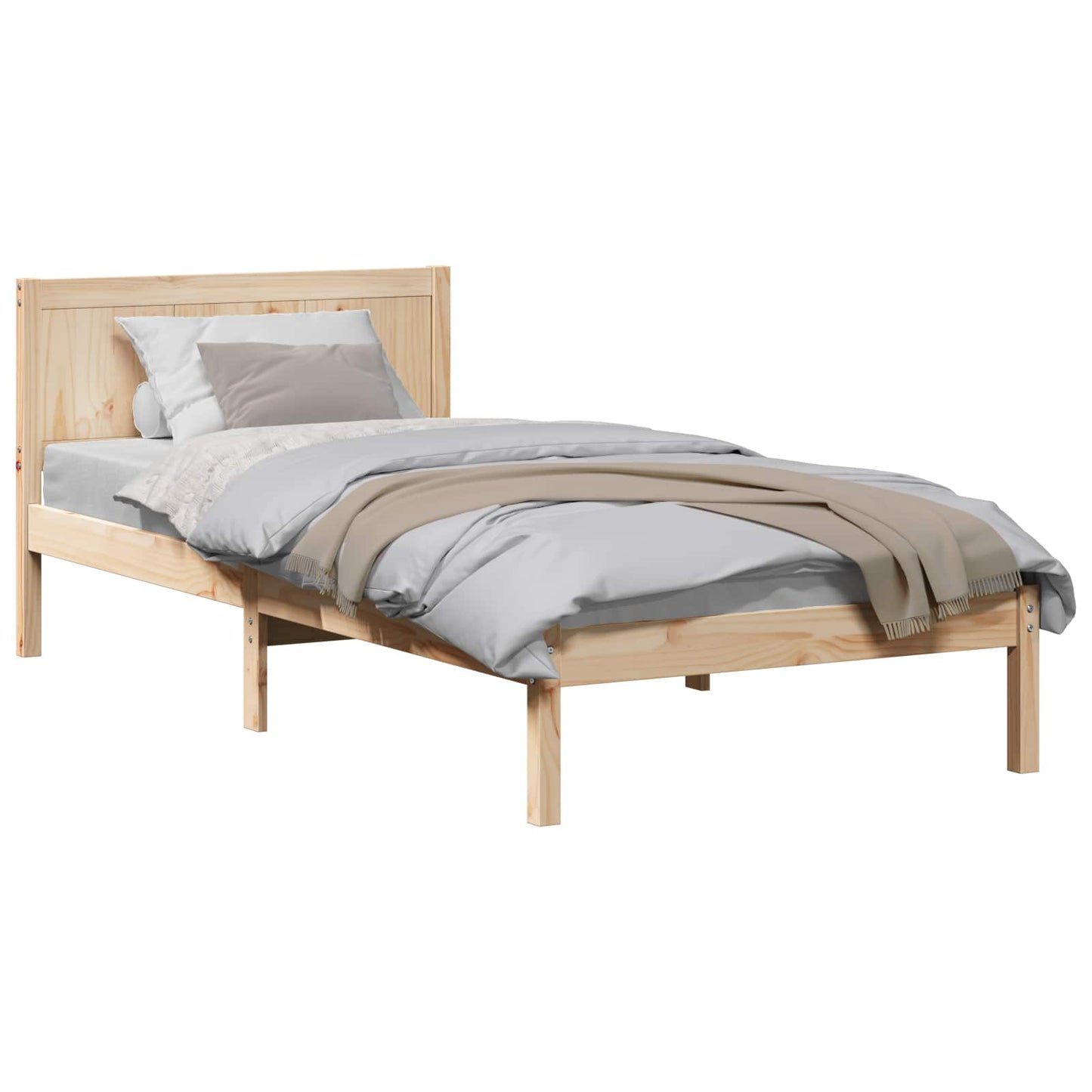 Bed Frame Brown 90 x 200 cm Solid Pine wood