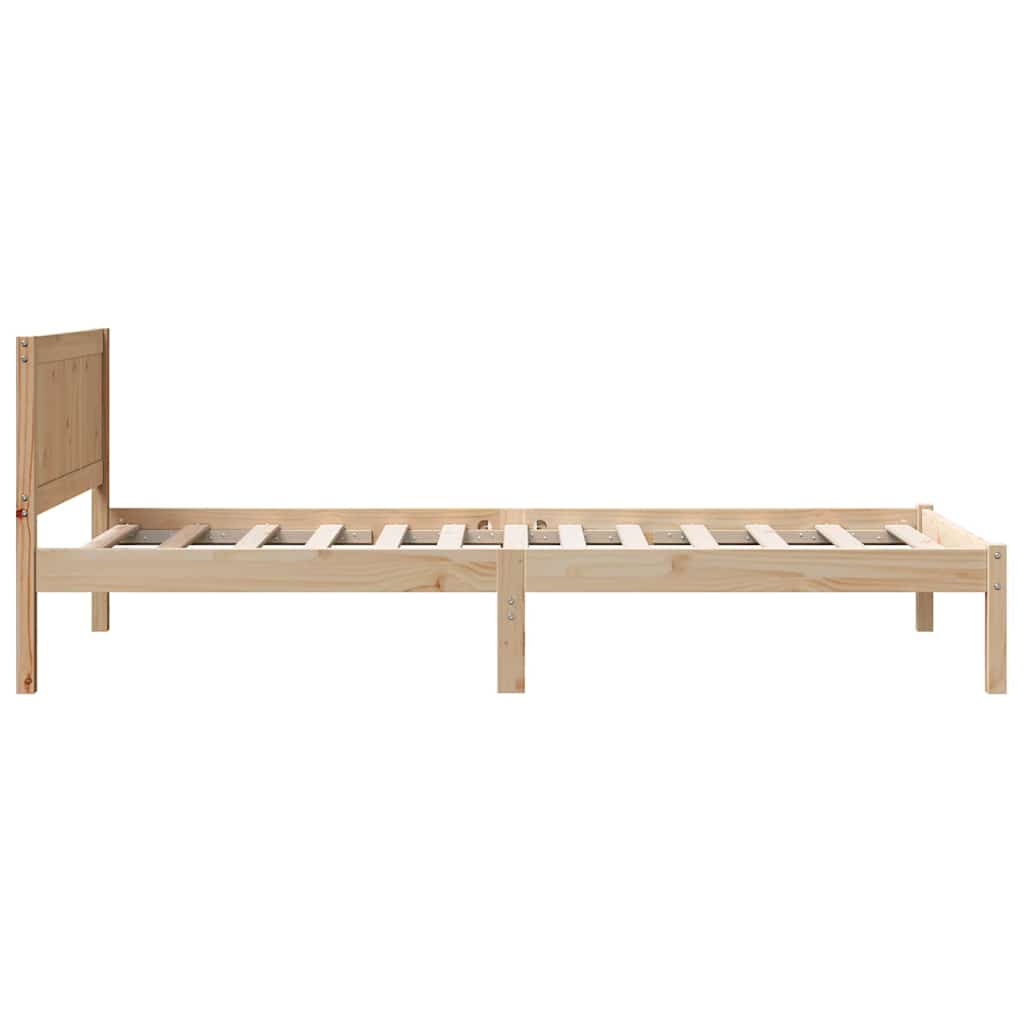 Bed Frame Brown 90 x 190 cm Solid Pine wood