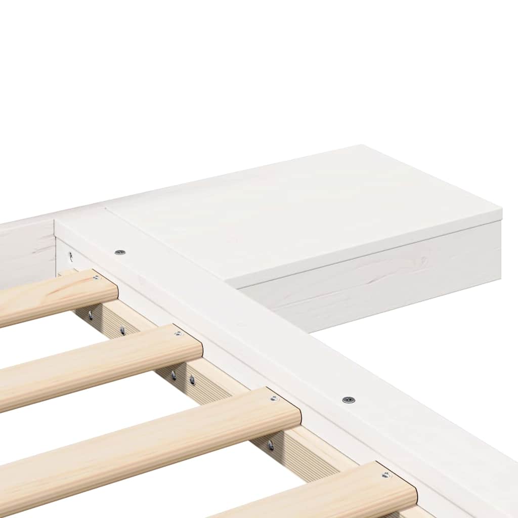 Bed Frame White 200 x 200 cm Wood