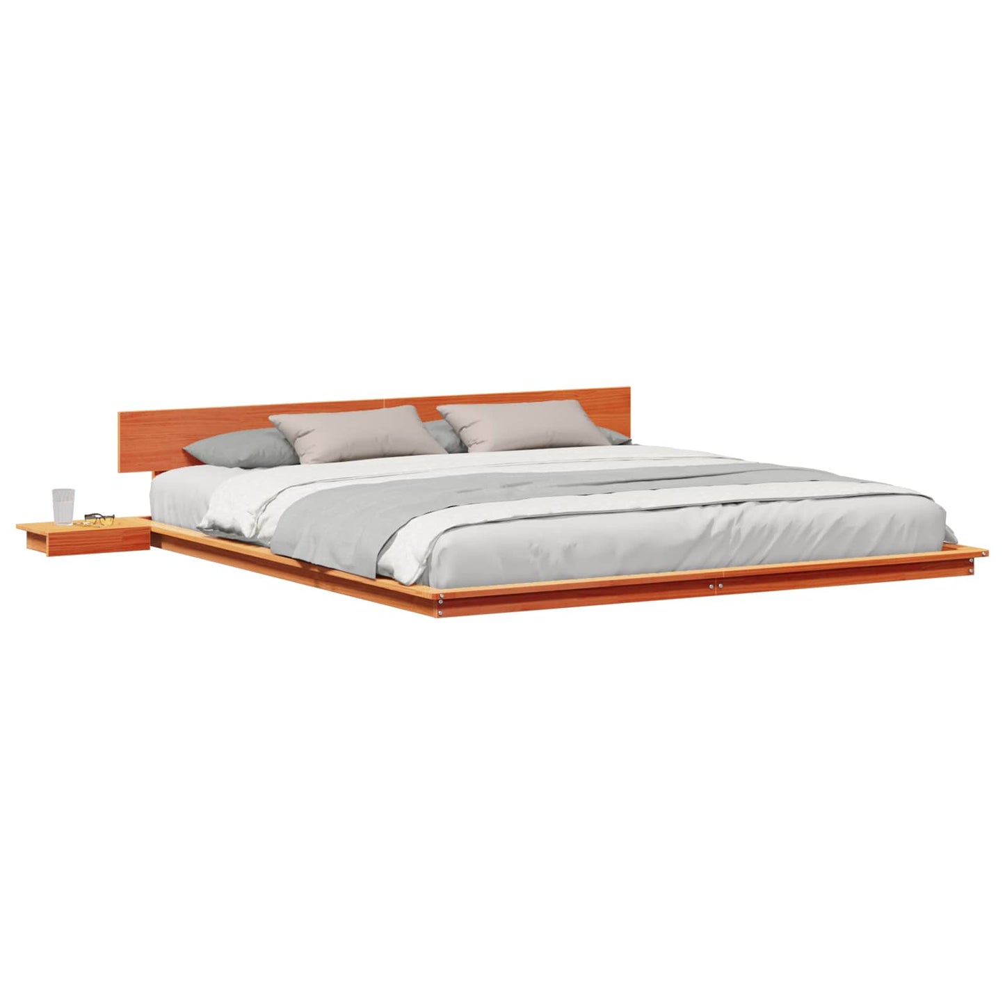 Bed Frame Brown 200 x 200 cm Wood