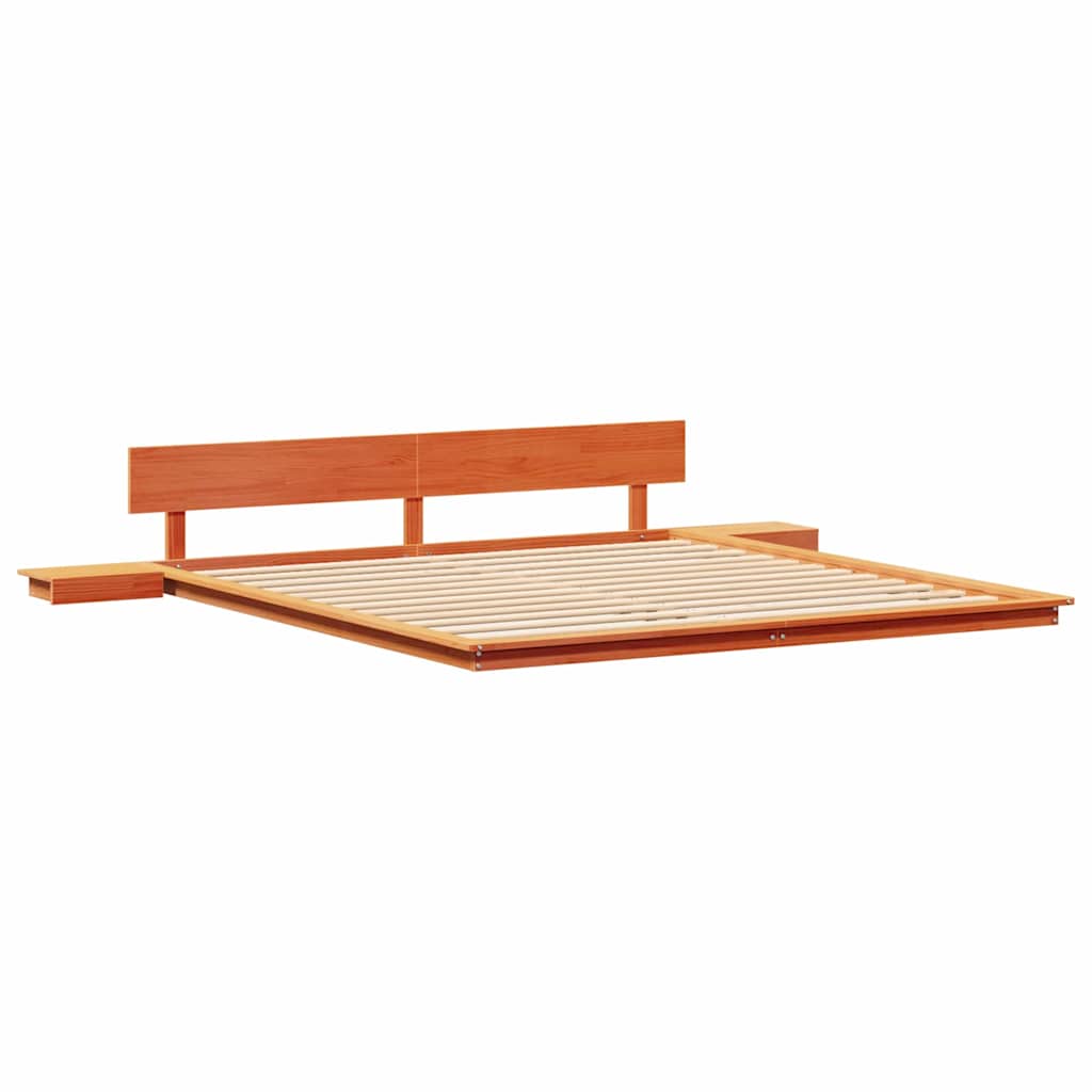 Bed Frame Brown 200 x 200 cm Wood