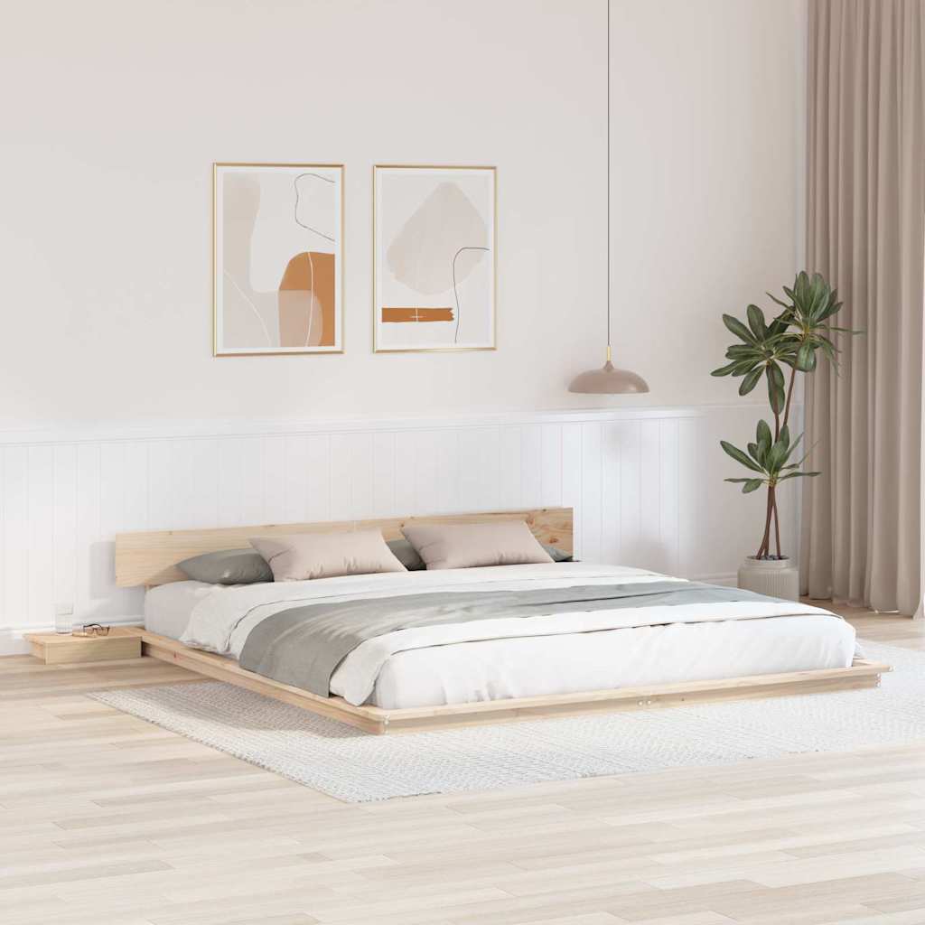 Bed Frame Brown 180 x 200 cm Wood