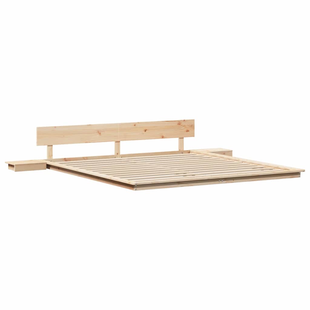 Bed Frame Brown 180 x 200 cm Wood
