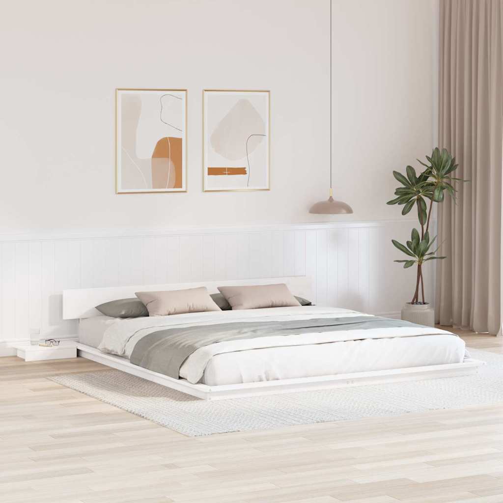 Bed Frame White 180 x 200 cm Wood