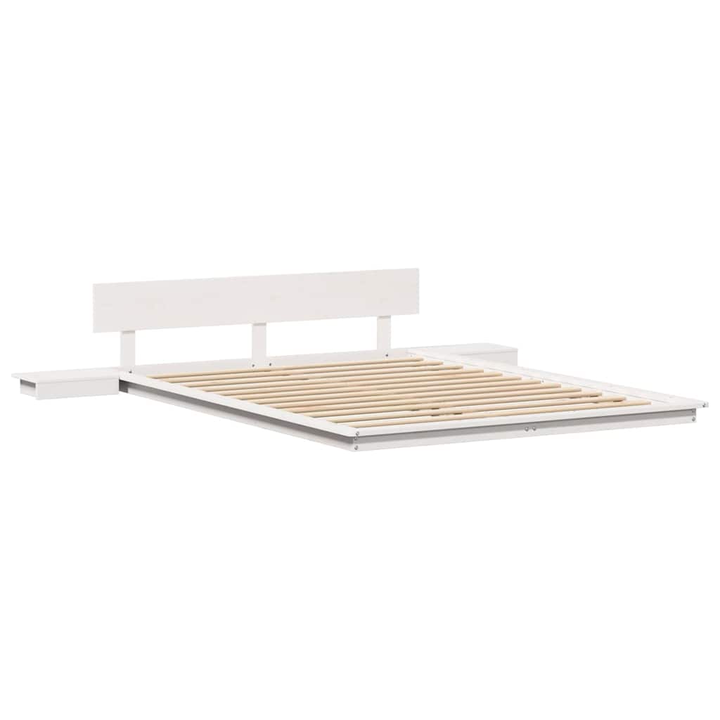 Bed Frame White 160 x 200 cm Wood