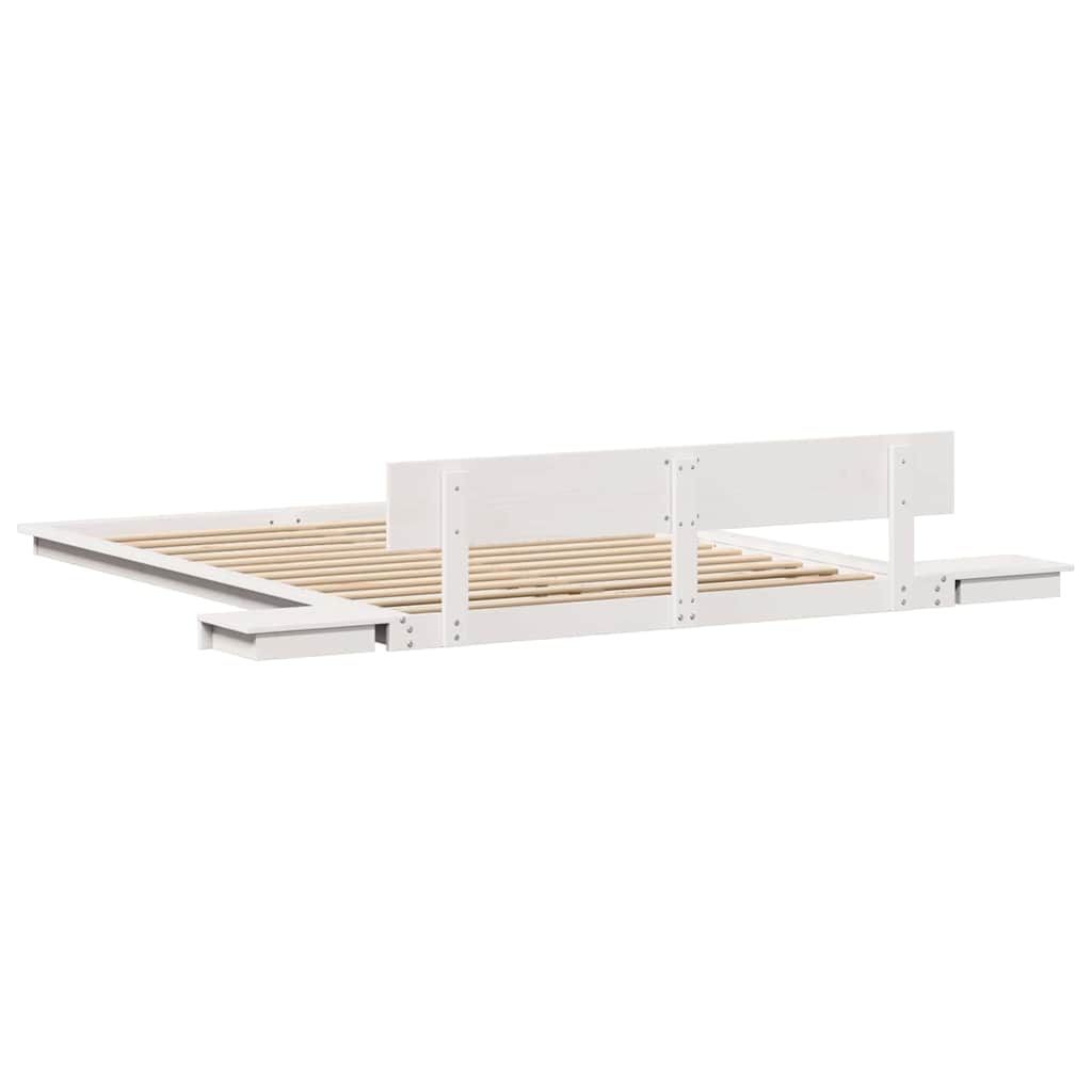 Bed Frame White 160 x 200 cm Wood