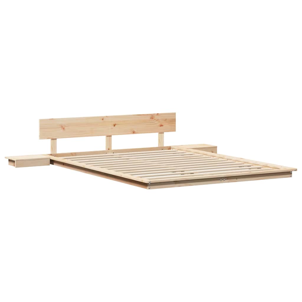 Bed Frame Brown 150 x 200 cm Wood