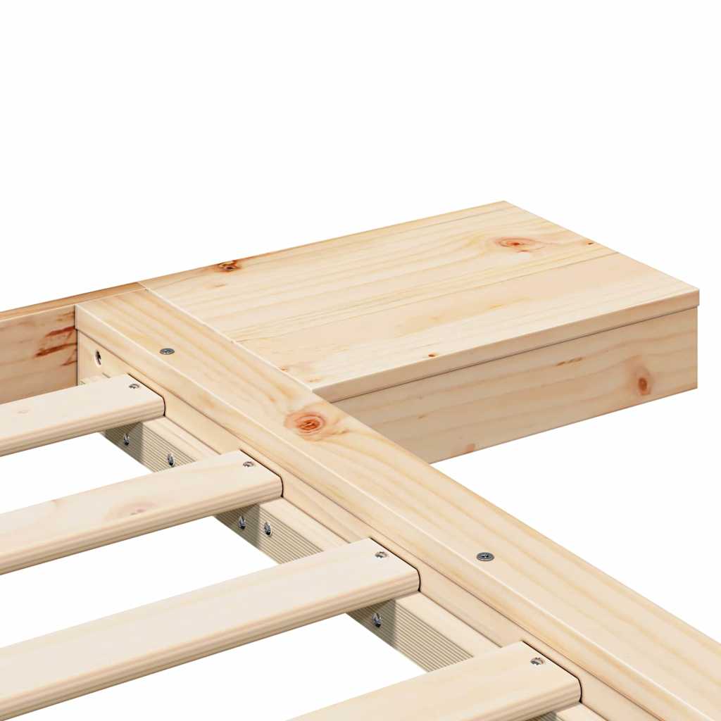 Bed Frame Brown 140 x 200 cm Wood