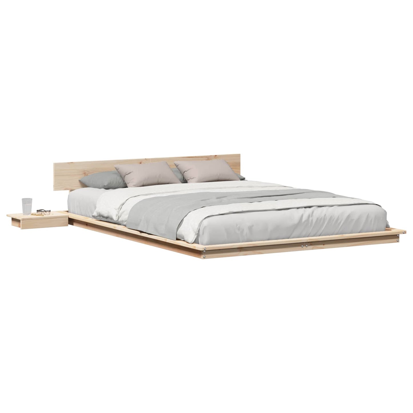 Bed Frame Brown 140 x 200 cm Wood