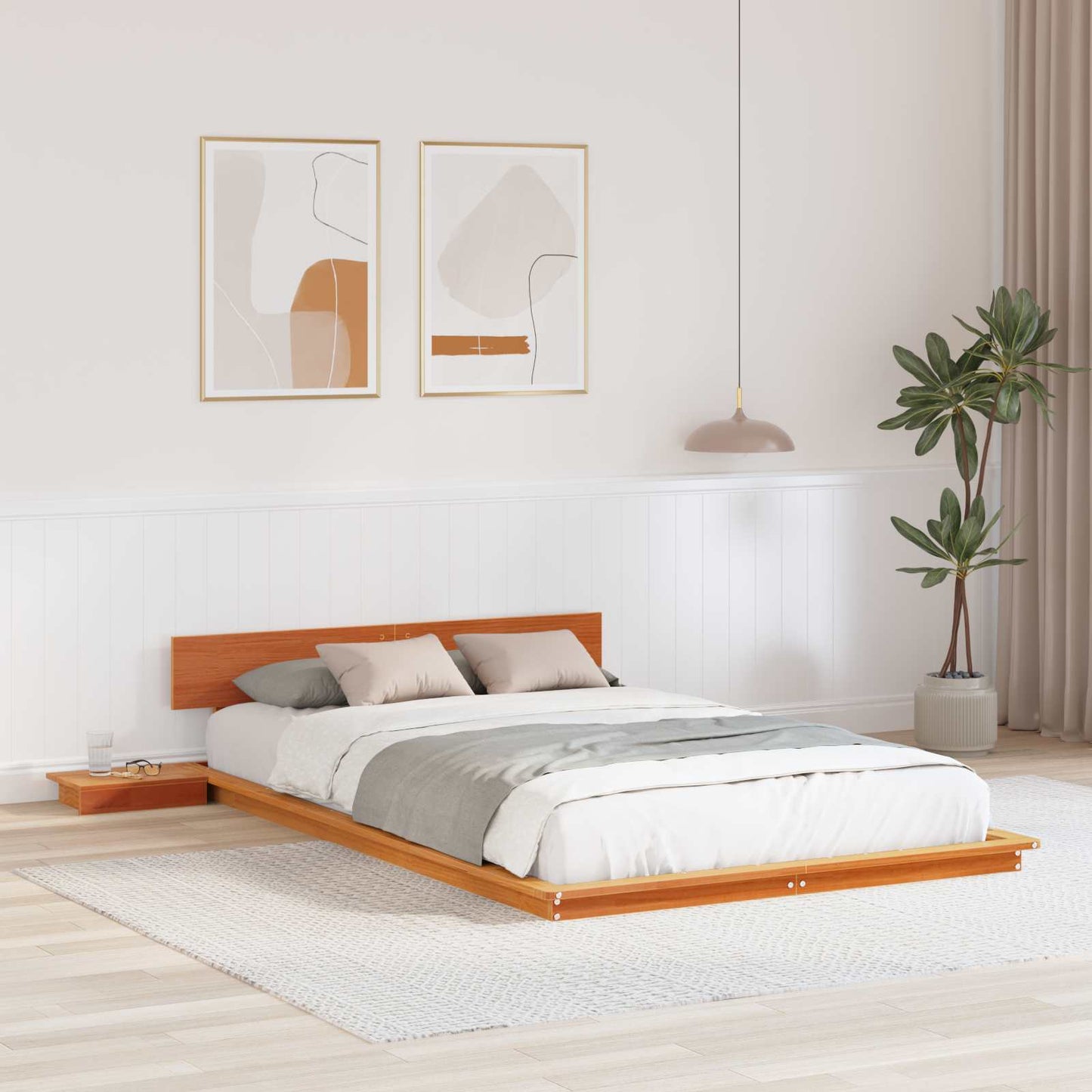 Bed Frame Brown 120 x 200 cm Wood