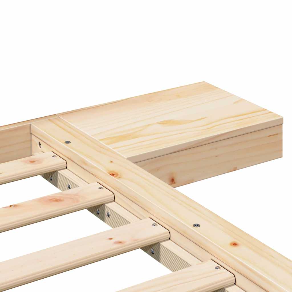 Bed Frame Brown 140 x 190 cm Wood
