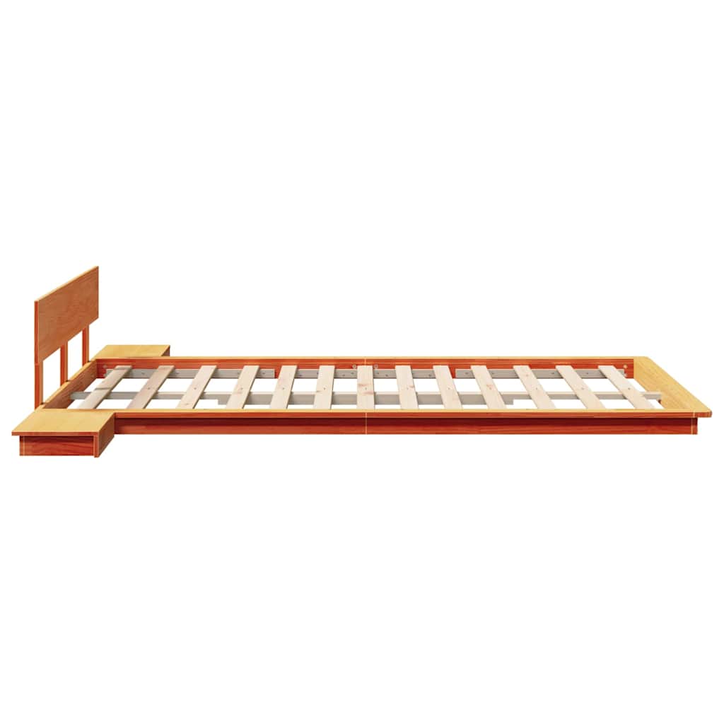 Bed Frame Brown 140 x 190 cm Wood