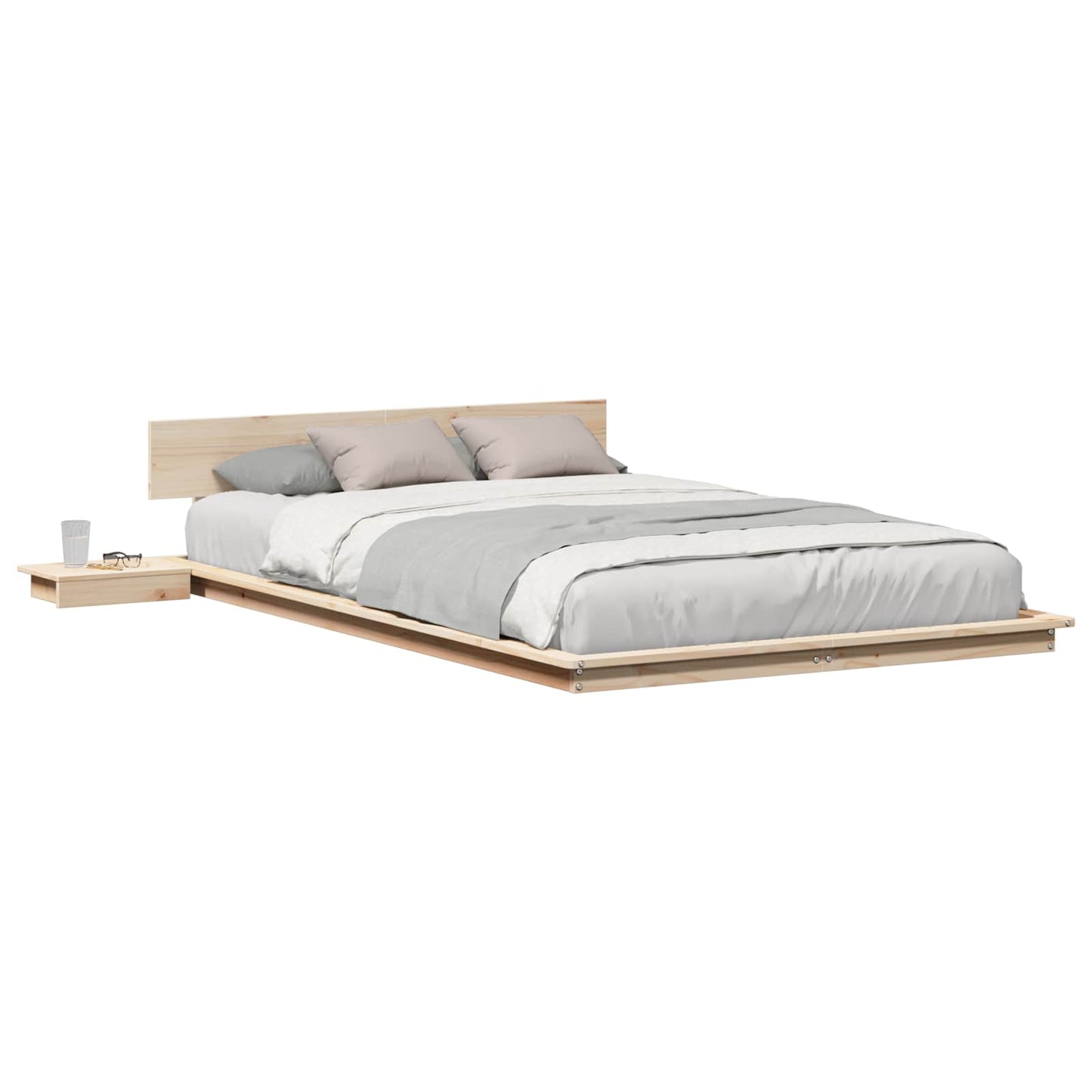 Bed Frame Brown 120 x 190 cm Wood