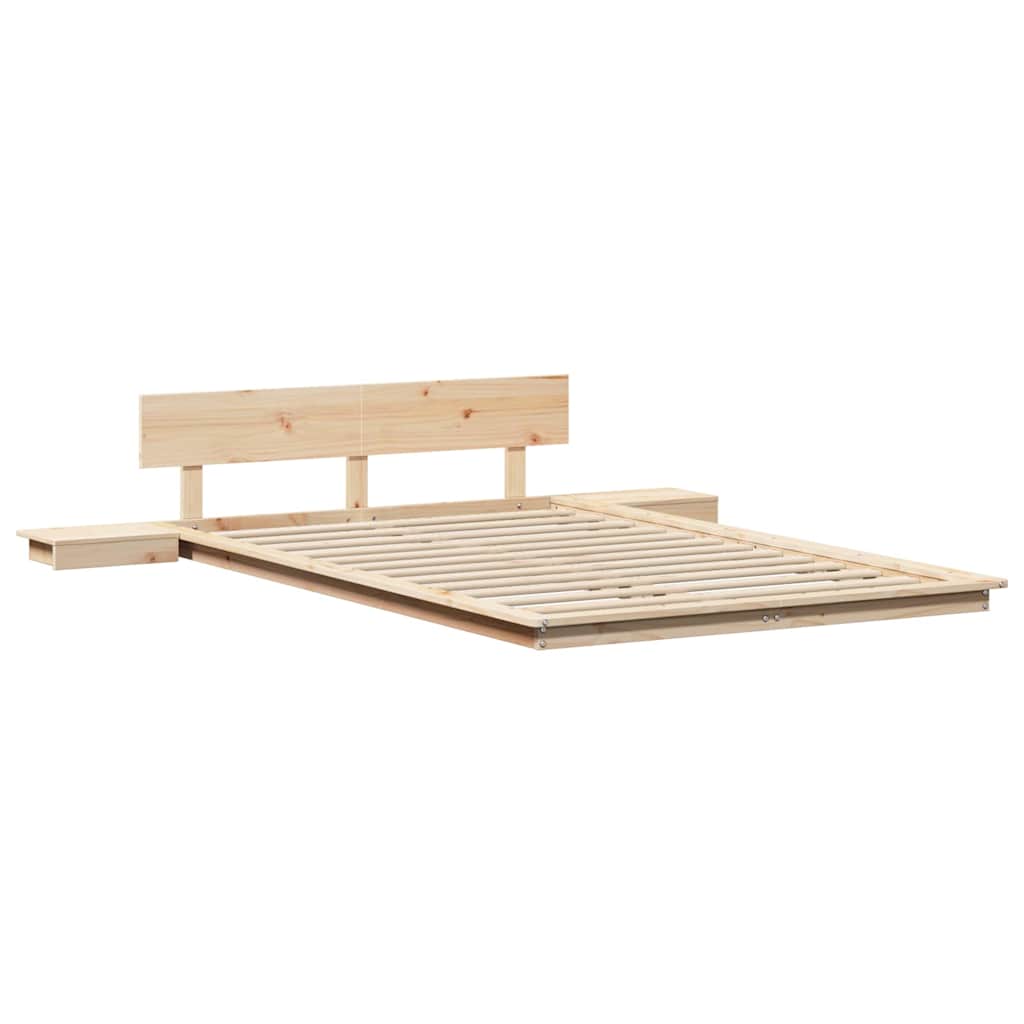 Bed Frame Brown 120 x 190 cm Wood