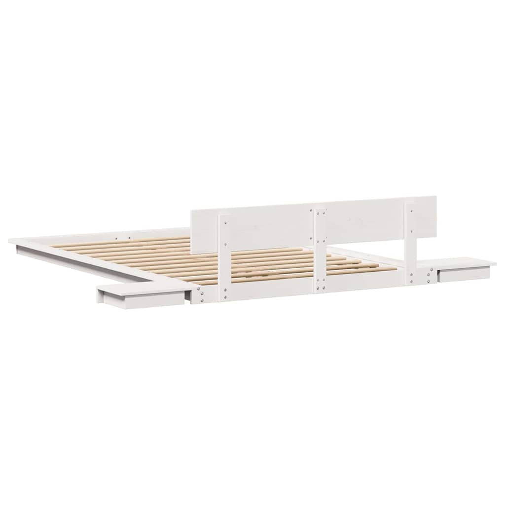 Bed Frame White 120 x 190 cm Wood