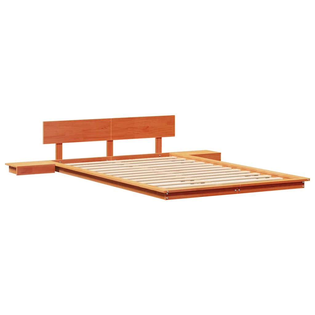 Bed Frame Brown 120 x 190 cm Wood