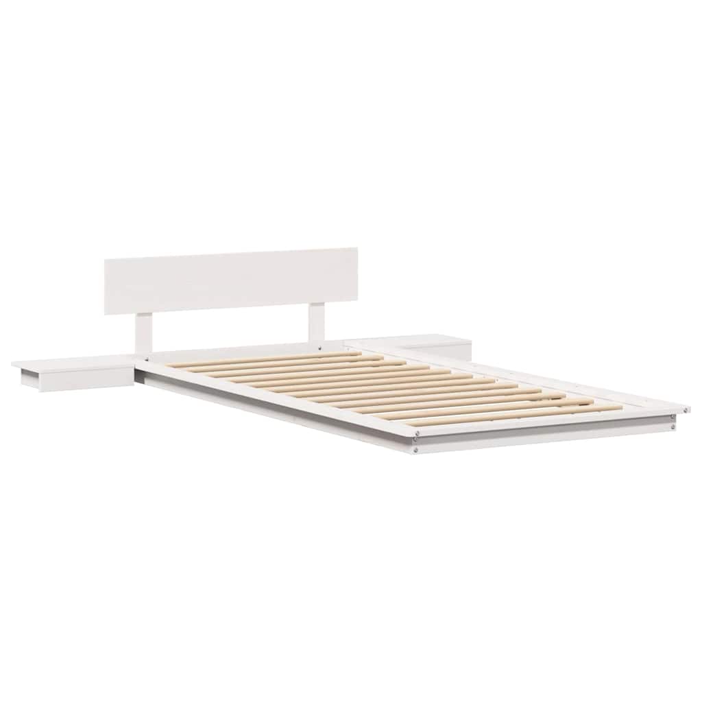 Bed Frame White 90 x 200 cm Wood