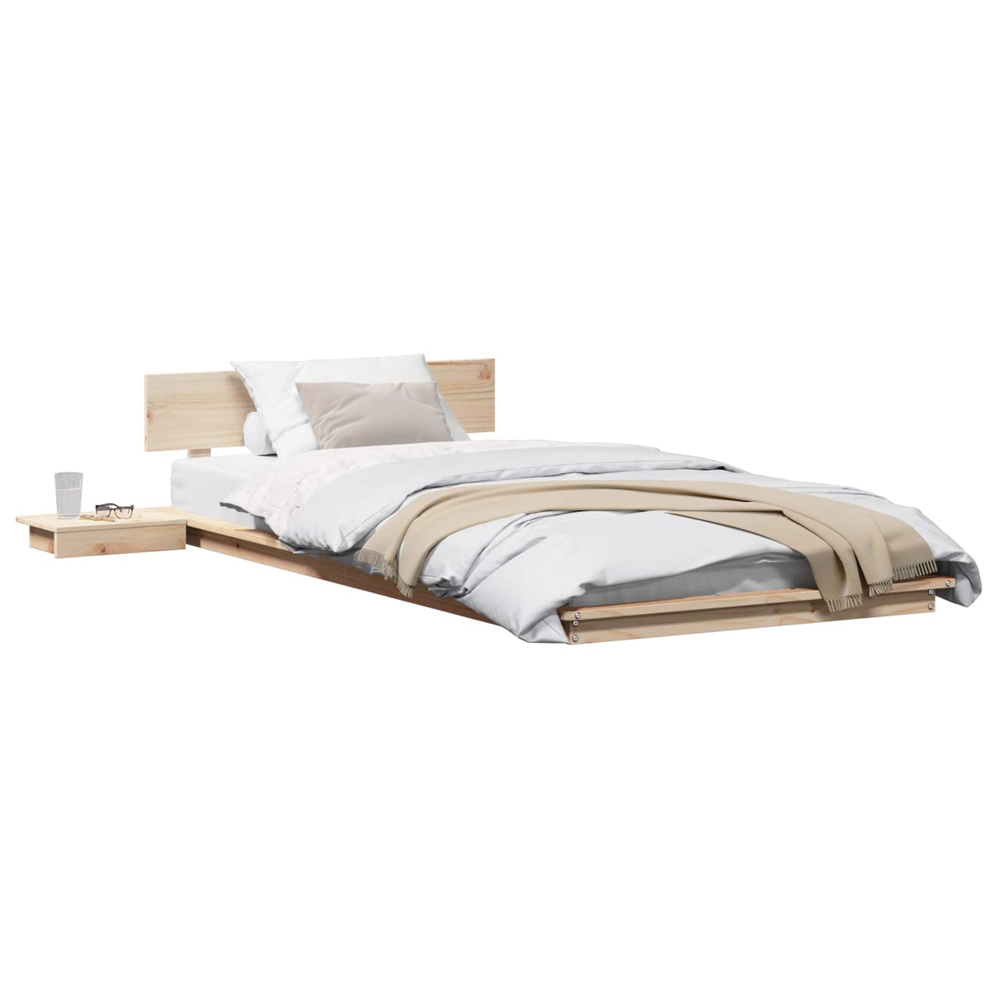 Bed Frame Brown 80 x 200 cm Wood