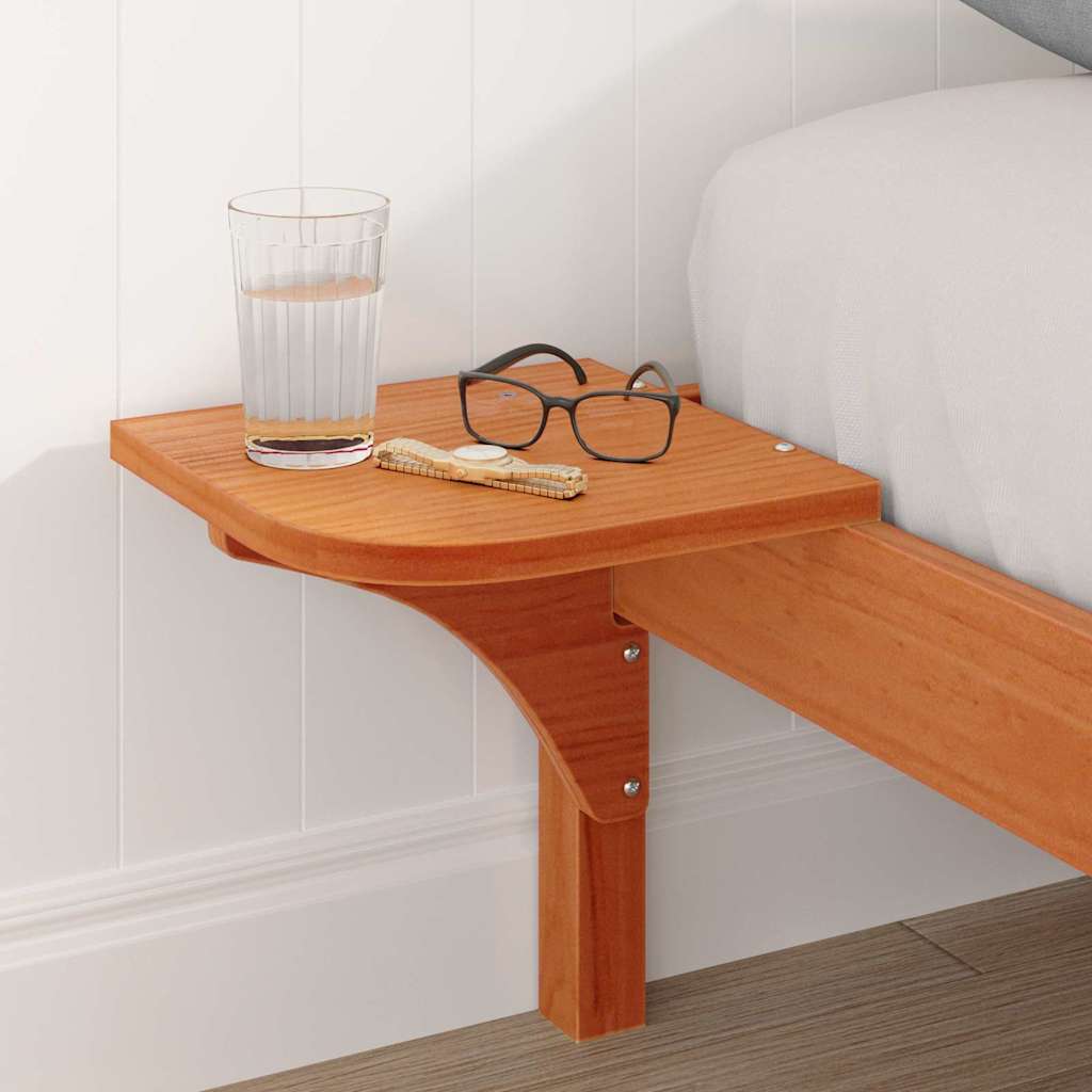Bed Frame Wax Brown 150 x 200 cm Solid Pine Wood