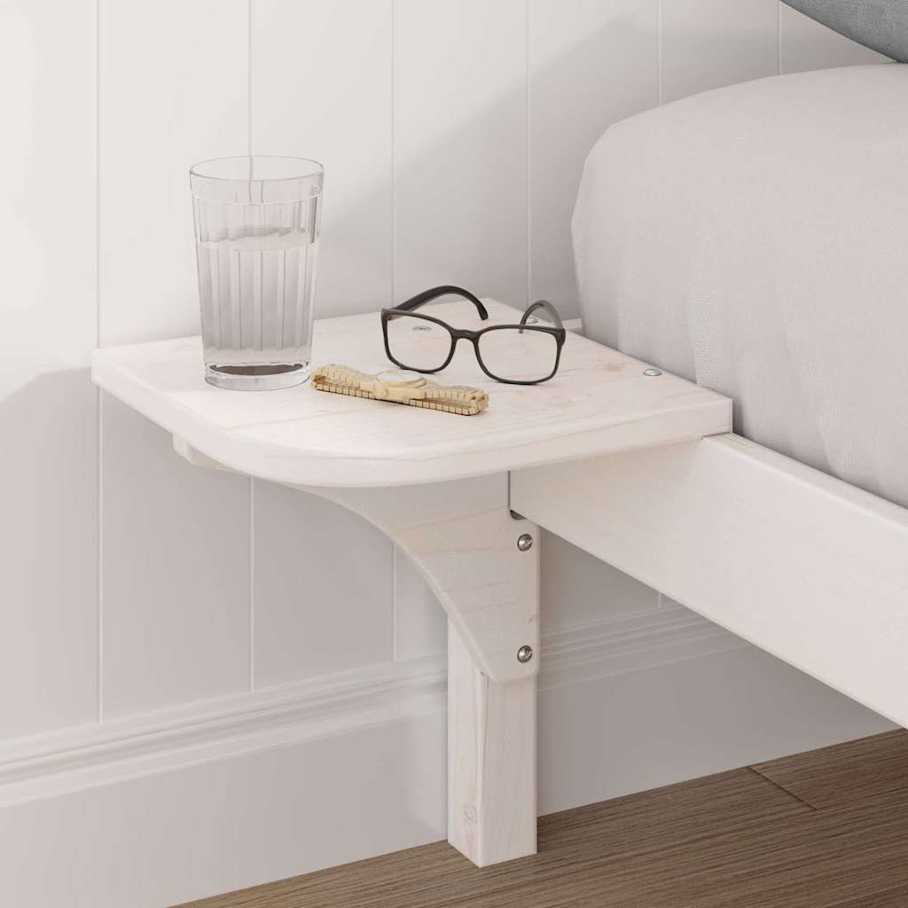 Bed Frame White 140 x 190 cm Solid Pine Wood