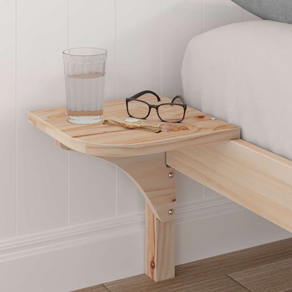 Bed Frame Natural 135 x 190 cm Solid Pine Wood