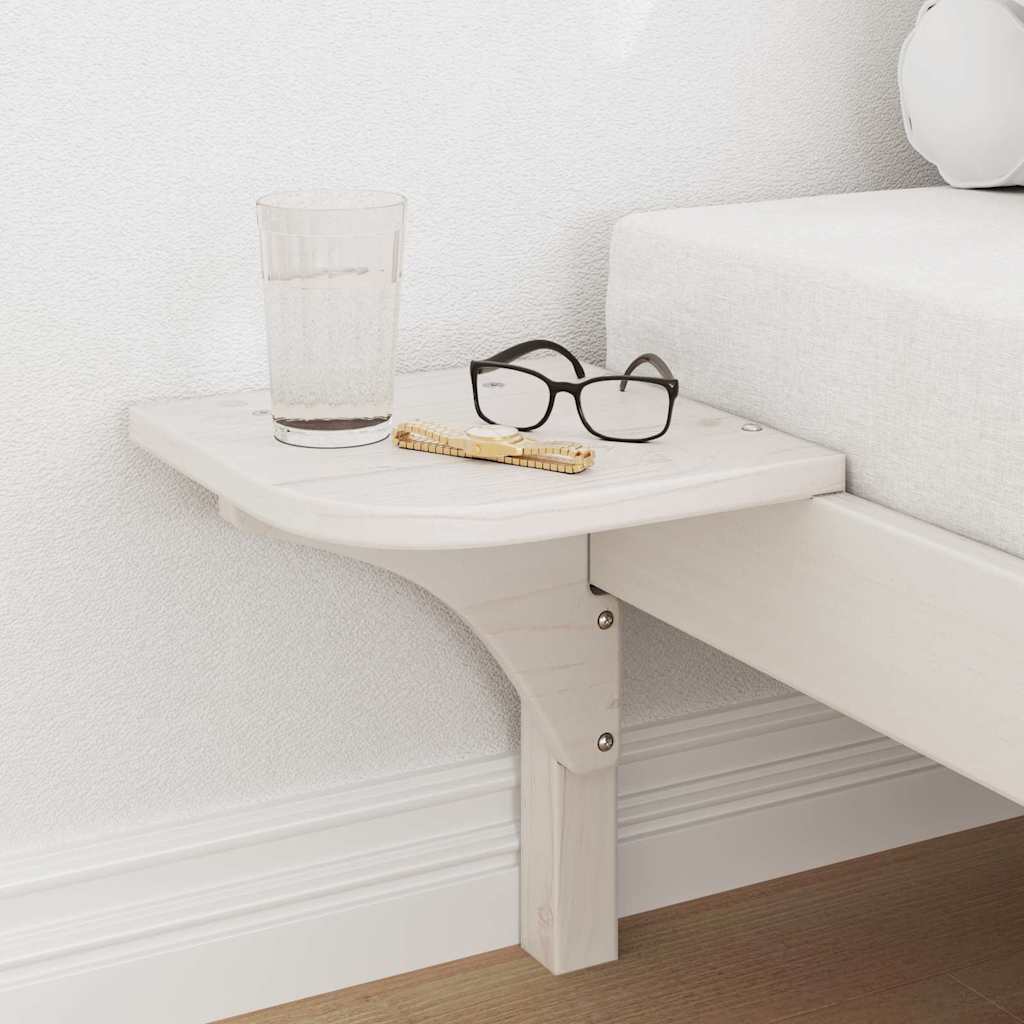 Bed Frame White 75 x 190 cm Solid Pine Wood