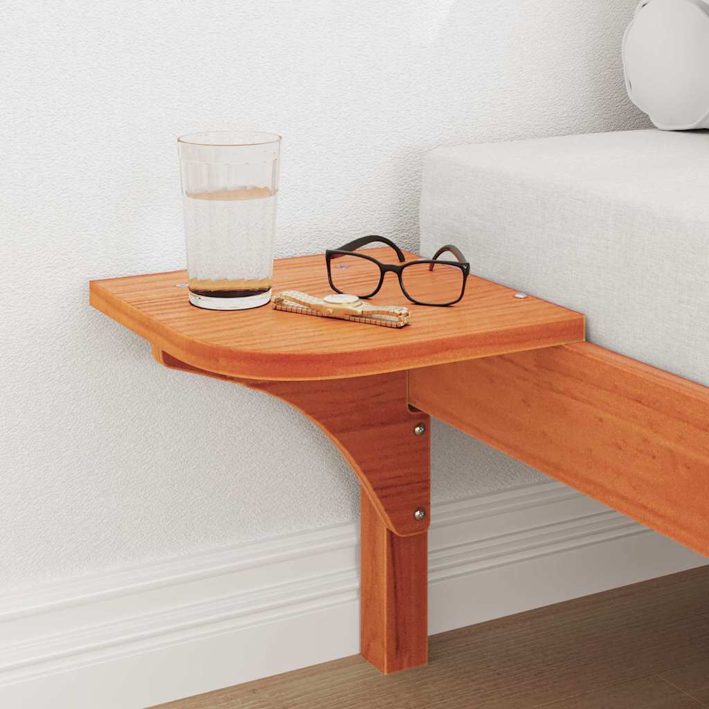 Bed Frame Wax Brown 75 x 190 cm Solid Pine Wood