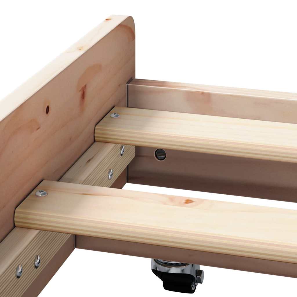 Bed Frame Brown 80 x 200 cm Solid Pine wood