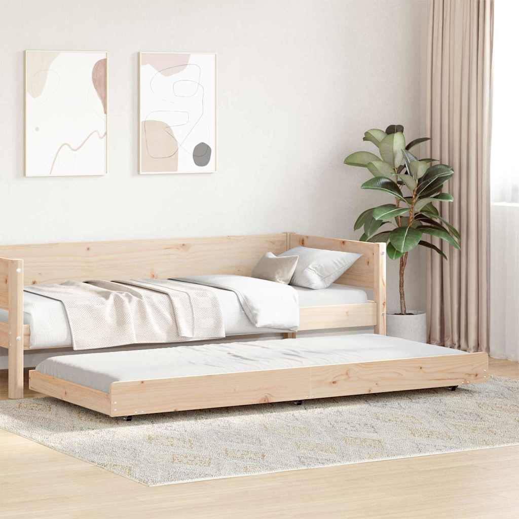 Bed Frame Brown 80 x 200 cm Solid Pine wood