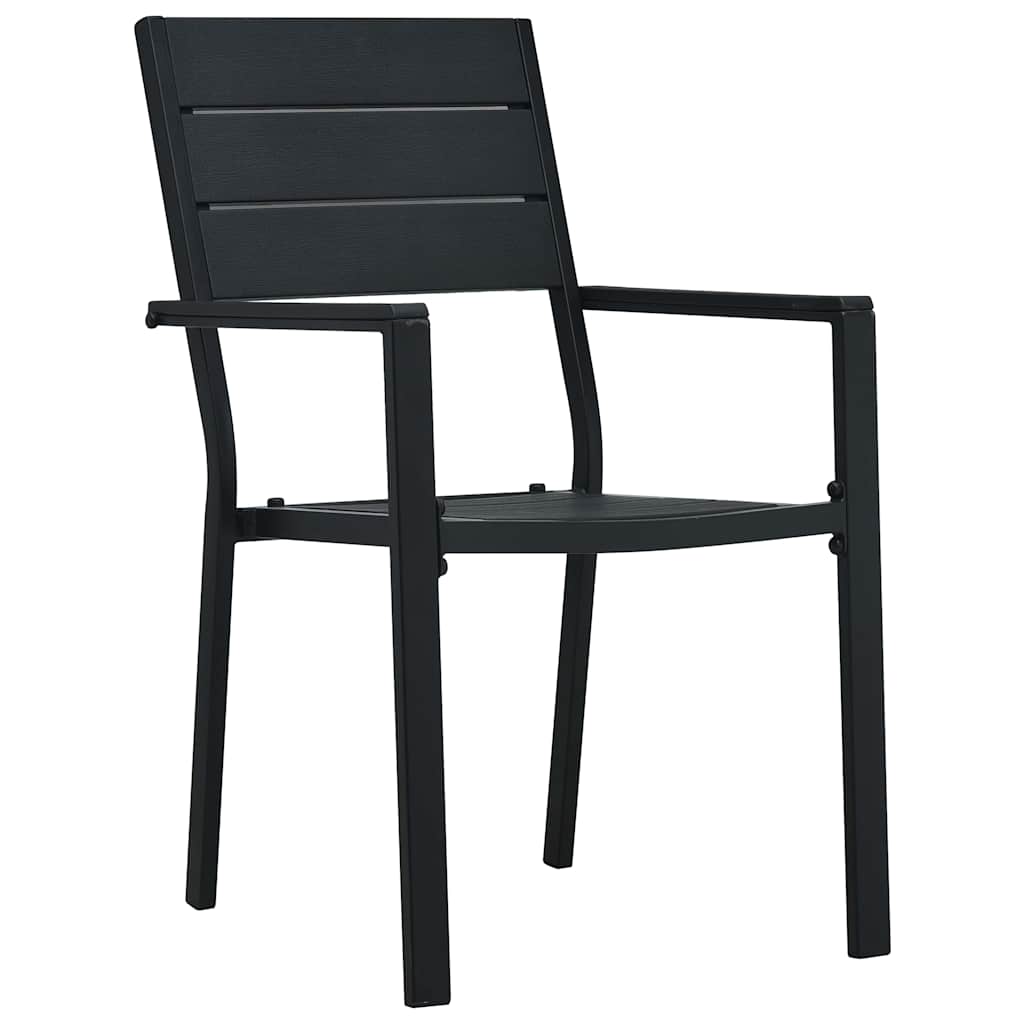Garden Dining Set 3 pcs Black Powder-Coated Steel