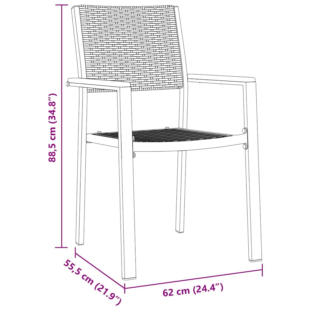 Garden Dining Set 3 pcs Black Powder-Coated Steel