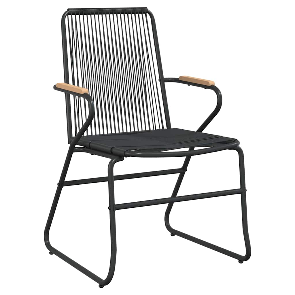 Garden Dining Set 3 pcs Black Powder-Coated Steel