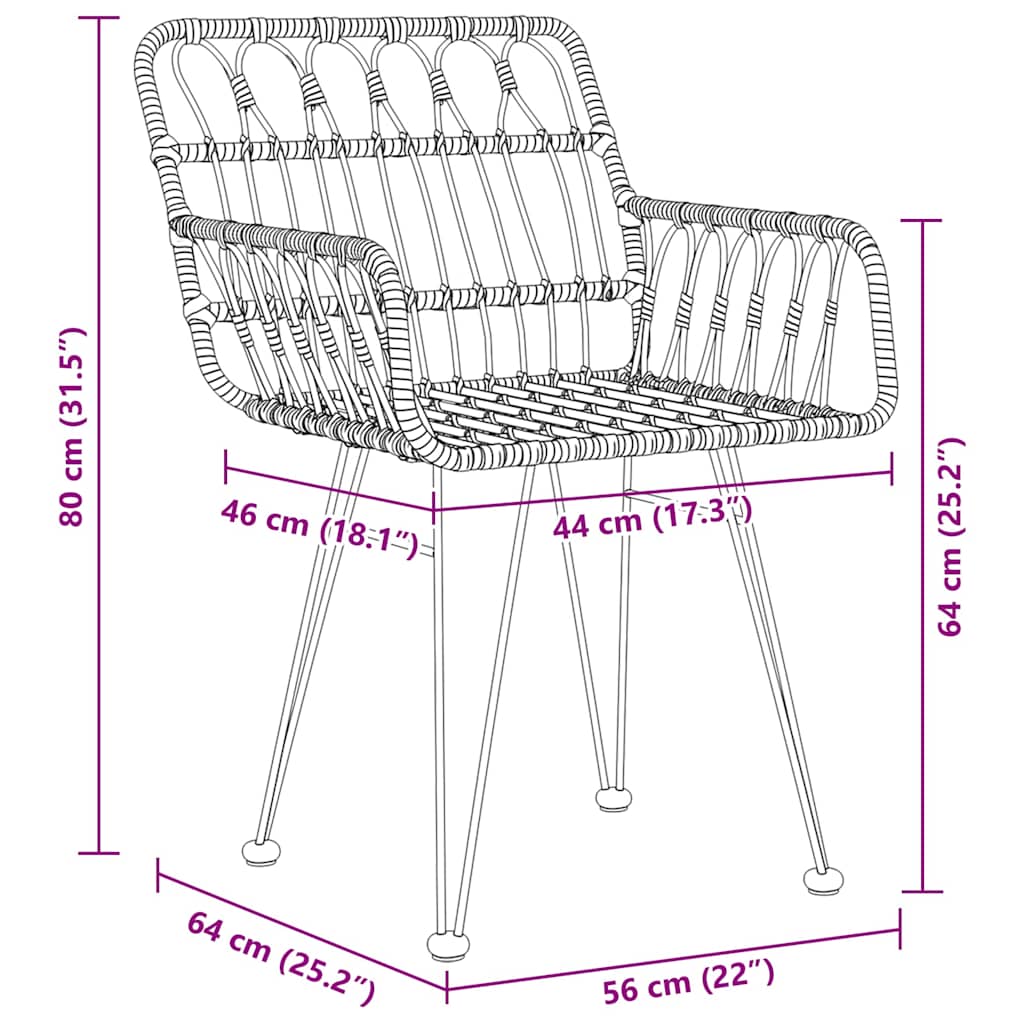 Garden Dining Set 7 pcs Black Powder-Coated Steel