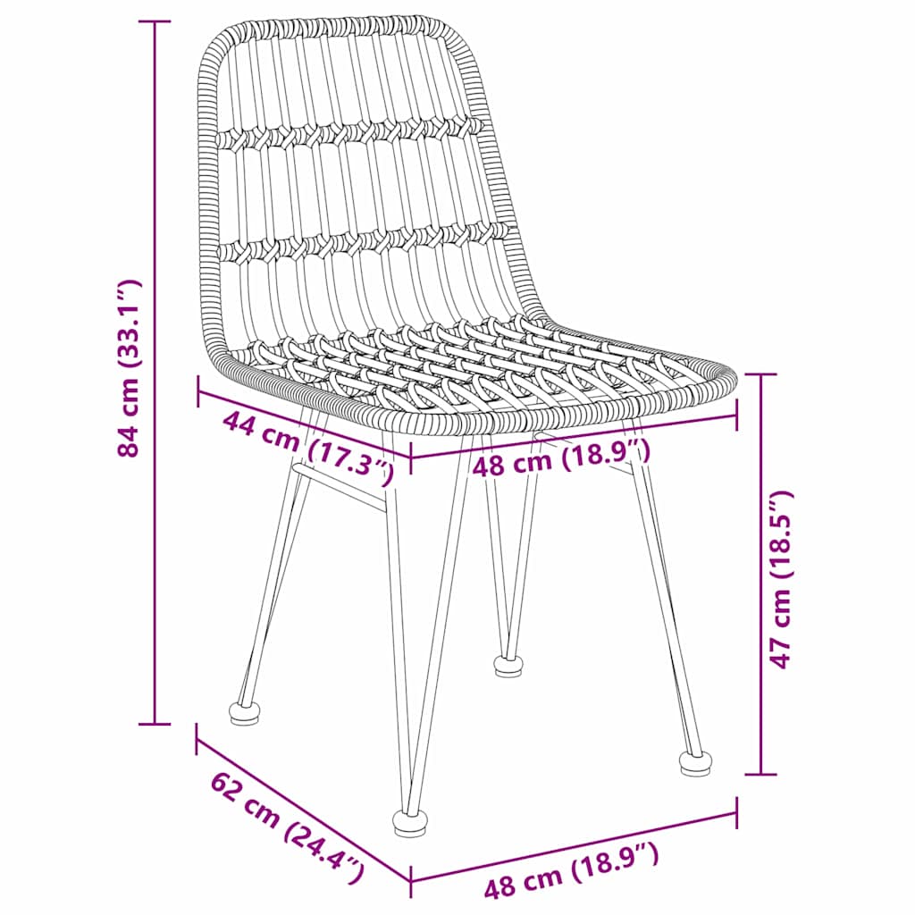 Garden Dining Set 3 pcs Black Powder-Coated Steel
