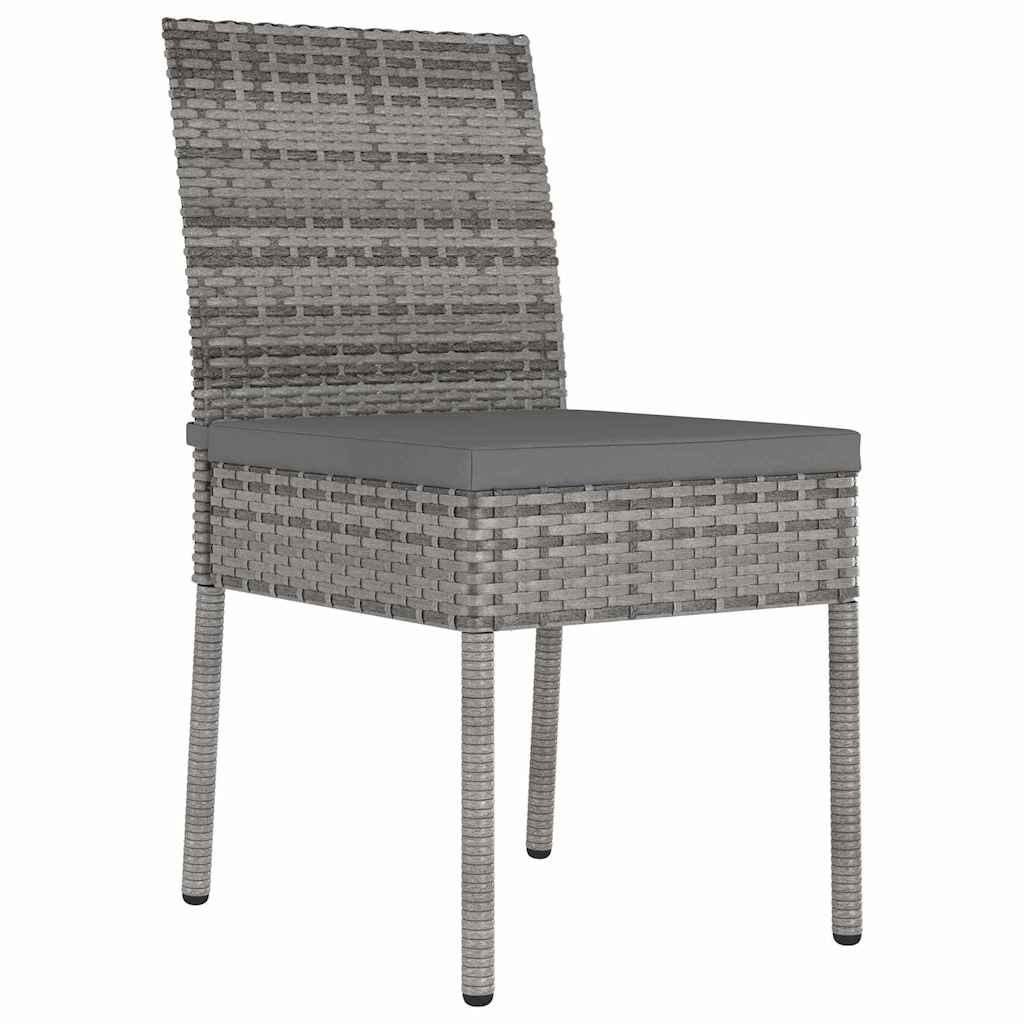 Garden Dining Set 5 pcs Grey Powder-Coated Steel