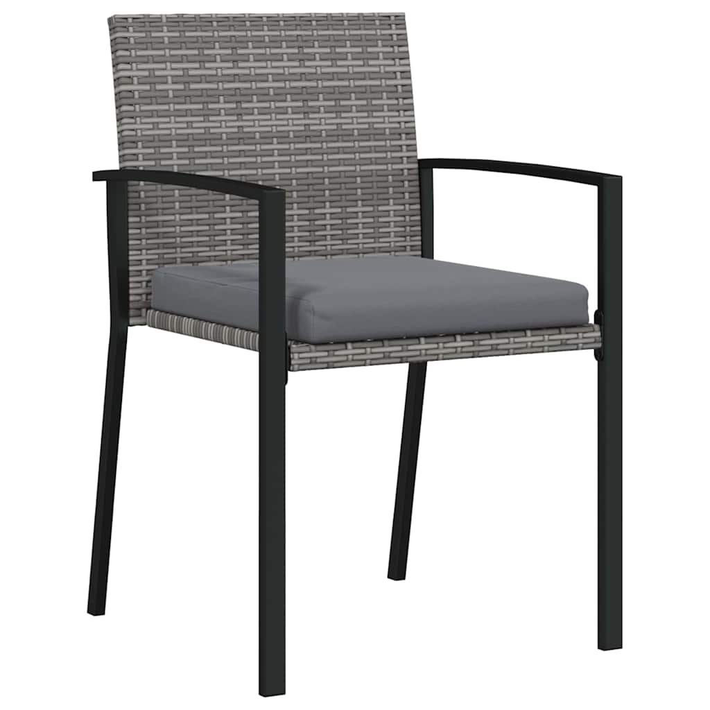 Garden Dining Set 5 pcs Grey Powder-Coated Steel