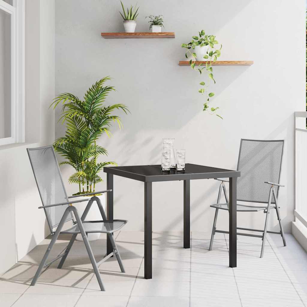 Garden Dining Set 3 pcs Anthracite Powder-Coated Steel